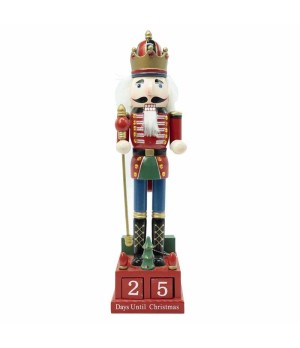 Schiaccianoci in legno con calendario dell'avvento altezza 42cm - gs 033 - Il patio store
